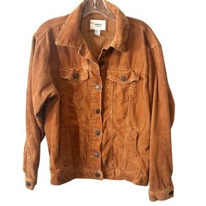 Forever 21 Women's Brown Corduroy Trucker Jacket in Size‎ M